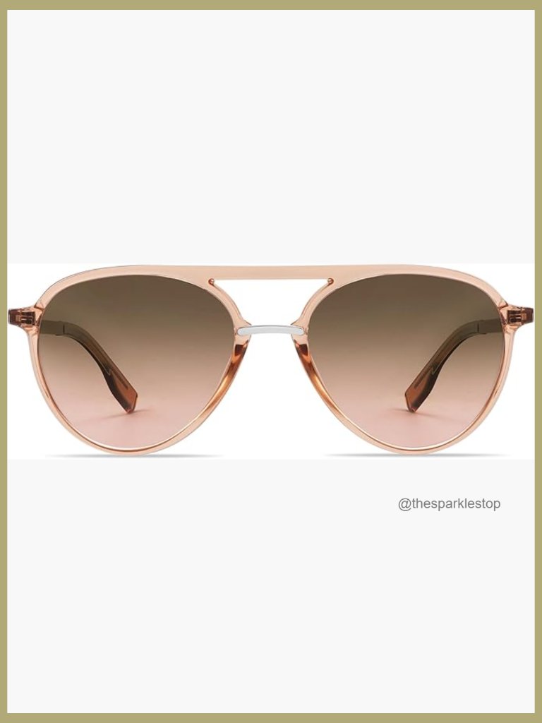 Retro Aviator Polarized Sunglasses With Plastic&Metal Frames